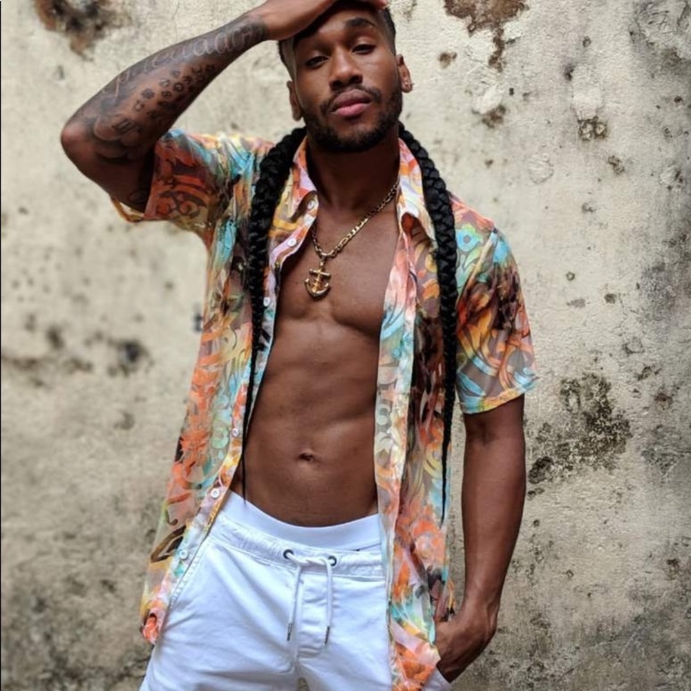 Button Down See Thru Shirt